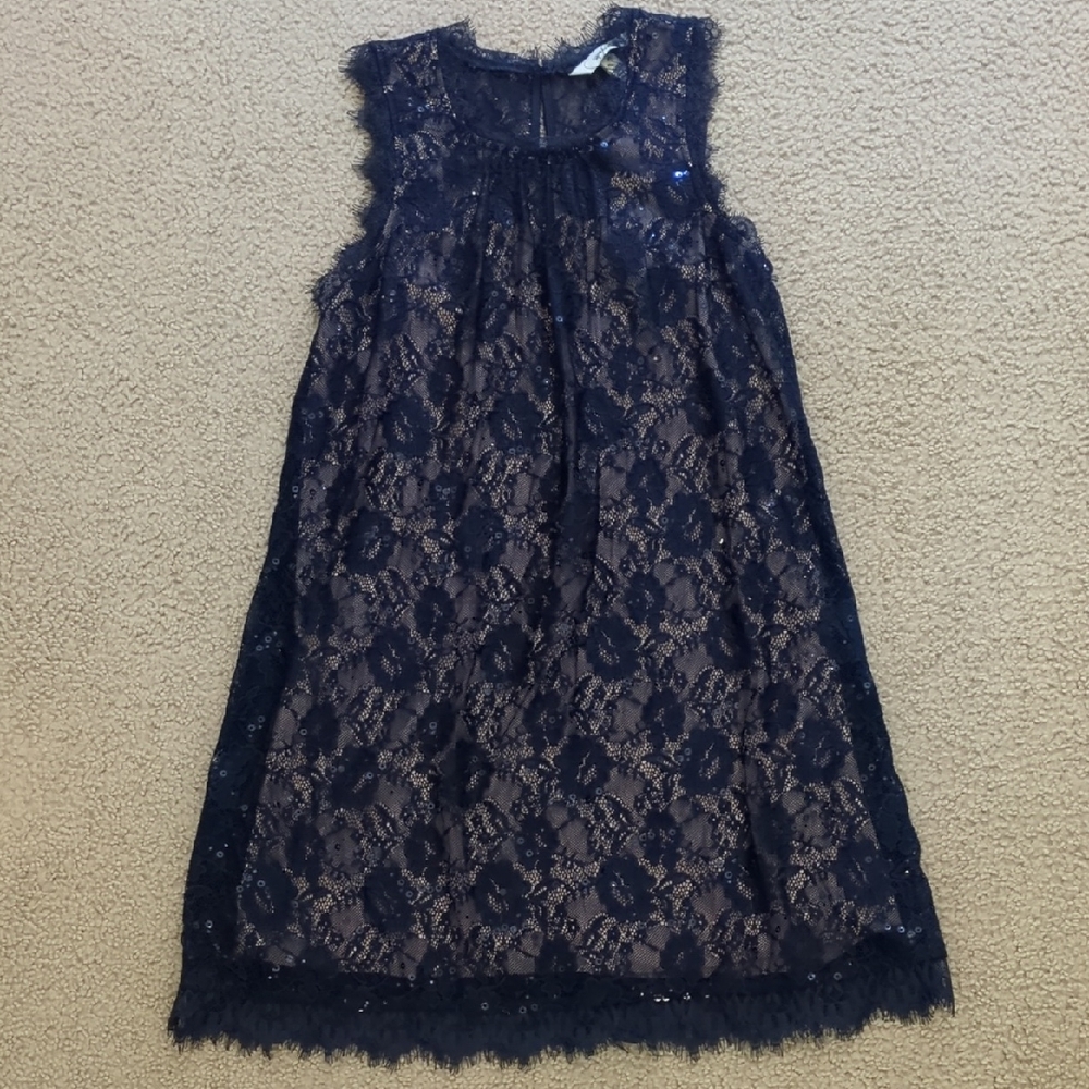 Speechless Navy Blue Lace Formal Sleeveless Dress
